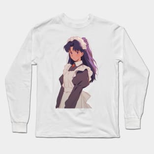 Misato Katsuragi Neon Genesis Evangelion Maid Dress! Long Sleeve T-Shirt